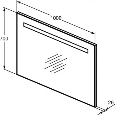 Зеркало с подсветкой Ideal Standard Mirrors & lights T3343BH 100 см