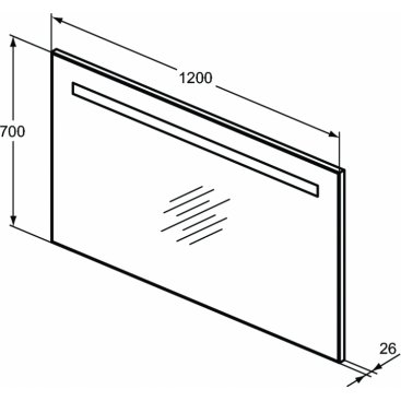 Зеркало с подсветкой Ideal Standard Mirrors & lights T3344BH 120 см