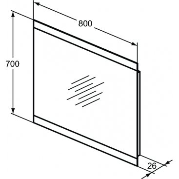 Зеркало с подсветкой Ideal Standard Mirrors & lights T3347BH 80 см