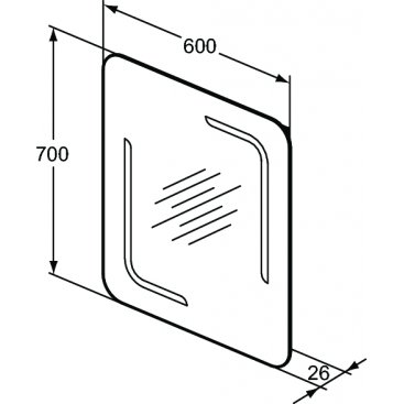 Зеркало с подсветкой Ideal Standard Mirrors & lights T3350BH 60 см