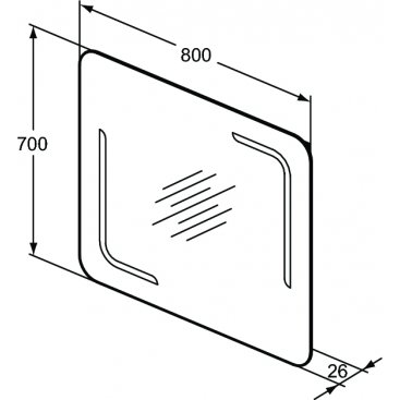 Зеркало с подсветкой Ideal Standard Mirrors & lights T3351BH 80 см