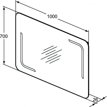 Зеркало с подсветкой Ideal Standard Mirrors & lights T3352BH 100 см