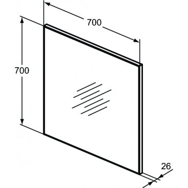 Зеркало Ideal Standard Mirrors & lights T3356BH 70 см