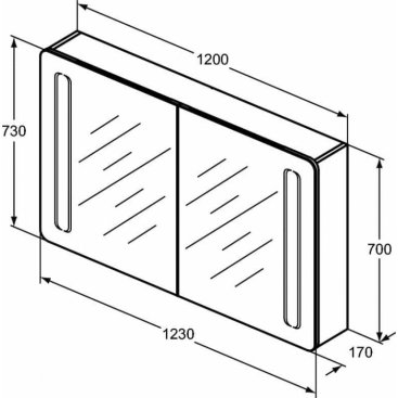 Зеркальный шкаф Ideal Standard Mirrors & lights T3425AL