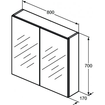 Зеркальный шкаф Ideal Standard Mirrors & lights T3442AL