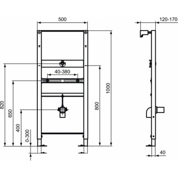 Инсталляция для писсуара Ideal Standard ProSys R010367