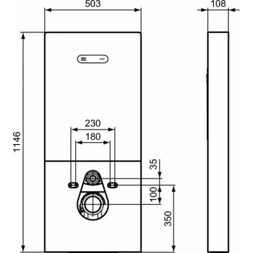 Модуль для подвесного унитаза Ideal Standard ProSys Neox R0144 белый