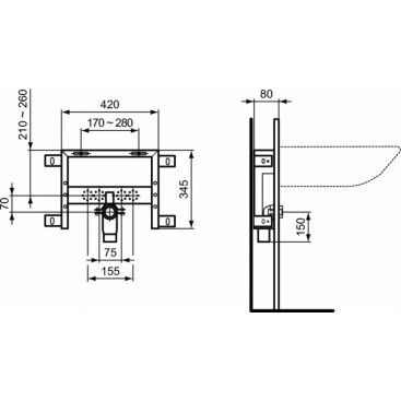 Инсталляция для раковины Ideal Standard ProSys R016467