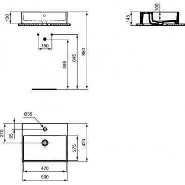 Раковина Ideal Standard Strada K081601 50 см