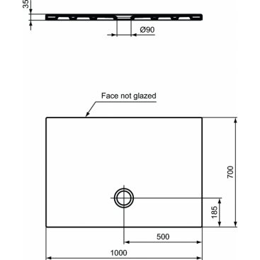 Поддон акриловый Ideal Standard Strada T2572YK 100x70