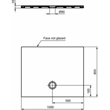 Поддон акриловый Ideal Standard Strada T2573YK 100x80