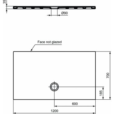 Поддон акриловый Ideal Standard Strada T2576YK 120x70