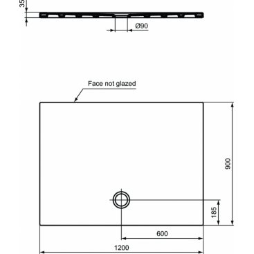 Поддон акриловый Ideal Standard Strada T2577YK 120x90