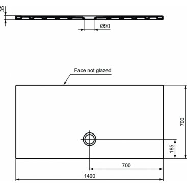 Поддон акриловый Ideal Standard Strada T2578YK 140x70