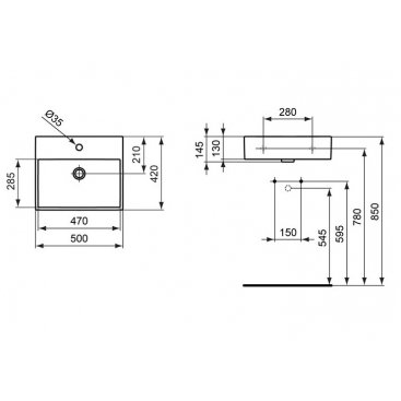 Раковина Ideal Standard Strada K077701 50 см