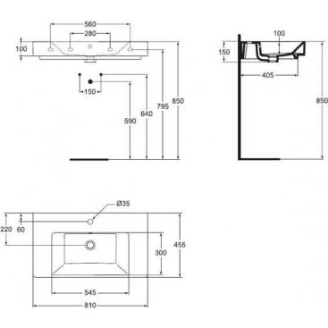 Раковина Ideal Standard Strada K078801 81 см