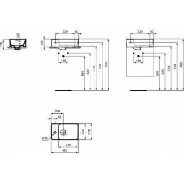 Раковина Ideal Standard Strada II Guest T299501 45 см