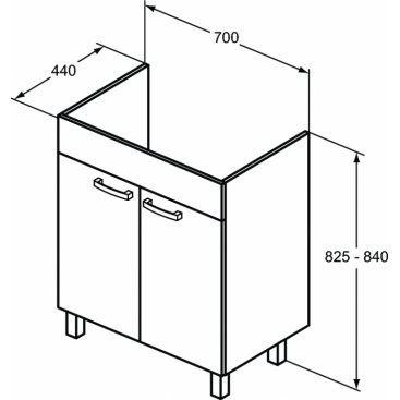 Мебель для ванной Ideal Standard Tempo E0536 70 см белая