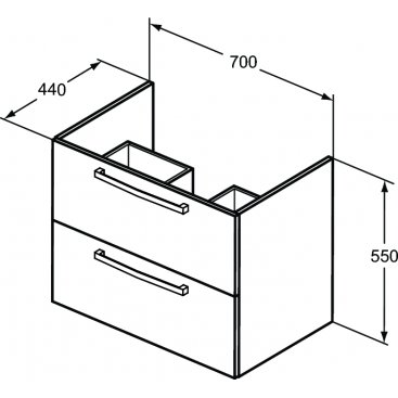 Мебель для ванной Ideal Standard Tempo E0537 70 см дуб