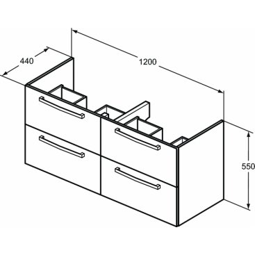 Мебель для ванной Ideal Standard Tempo E0539 120 см белая