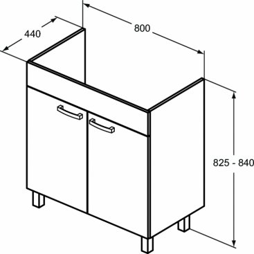 Мебель для ванной Ideal Standard Tempo E0568 80 см серая