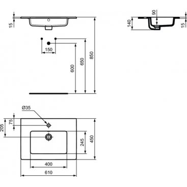 Мебель для ванной Ideal Standard Tempo E0572 60 см серая