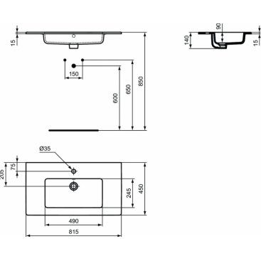 Мебель для ванной Ideal Standard Tempo E3242 80 см дуб