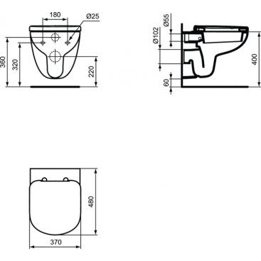 Унитаз подвесной Ideal Standard Tempo T328801