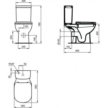 Унитаз-компакт Ideal Standard Tempo T331201