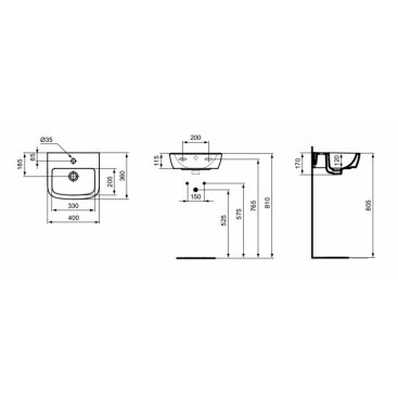 Раковина Ideal Standard Tempo T056701 40 см