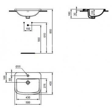 Раковина Ideal Standard Tempo T059201 50 см