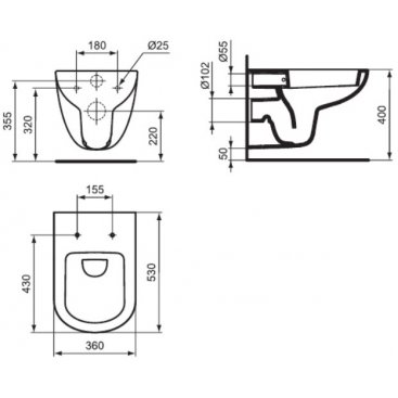 Унитаз подвесной Ideal Standard Tempo T331101