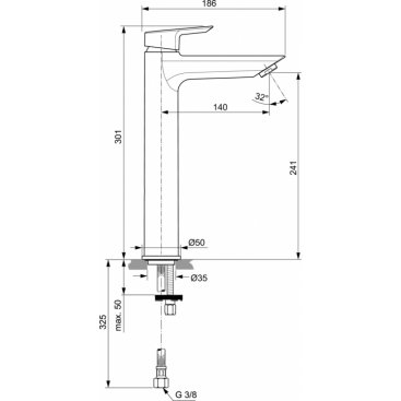 Смеситель для раковины Ideal Standard Tesi A6575AA