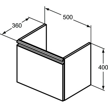 Мебель для ванной Ideal Standard Tesi T0045 50 см серо-коричневая