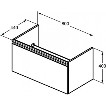 Мебель для ванной Ideal Standard Tesi T0047 80 см серо-голубая