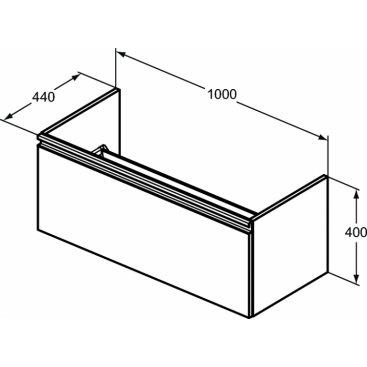 Мебель для ванной Ideal Standard Tesi T0048 100 см серо-голубой