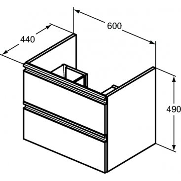 Мебель для ванной Ideal Standard Tesi T0050 60 см светло-серая