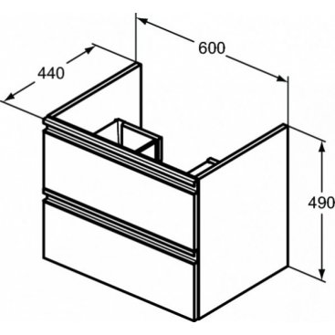 Мебель для ванной Ideal Standard Tesi T0050 60 см черная