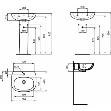 Раковина Ideal Standard Tesi T009401 50 см