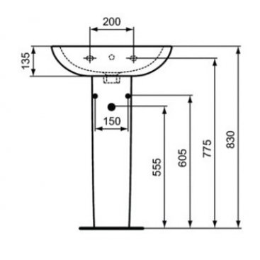 Раковина Ideal Standard Tesi T351301 65 см