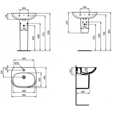 Раковина Ideal Standard Tesi T352301 55 см