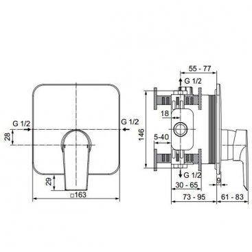 Смеситель для душа Ideal Standard Tesi A6585AA