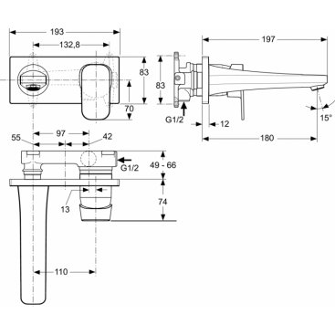 Смеситель для раковины Ideal Standard Tonic II A6334AA