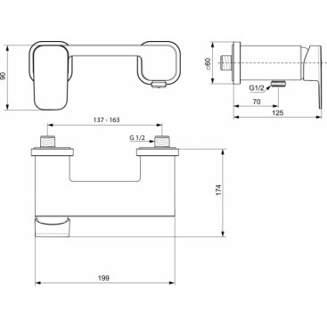 Смеситель для душа Ideal Standard Tonic II A6337AA