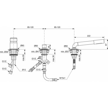 Смеситель на борт ванны Ideal Standard Tonic II A6349AA