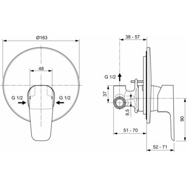 Смеситель для душа Ideal Standard Ceraplan III A6382AA