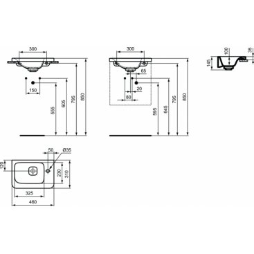 Раковина Ideal Standard Tonic II K086701 46 см