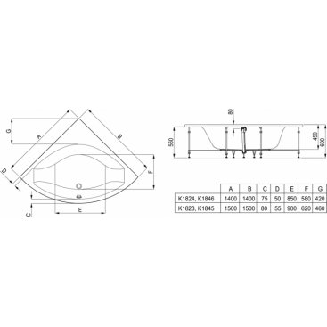 Ванна Ideal Standard Active 140x140