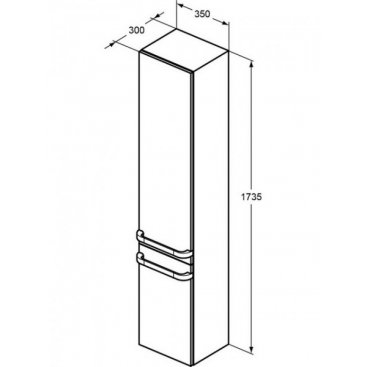 Мебель для ванной Ideal Standard Tonic II R4303 80 см со столешницей 2 белая