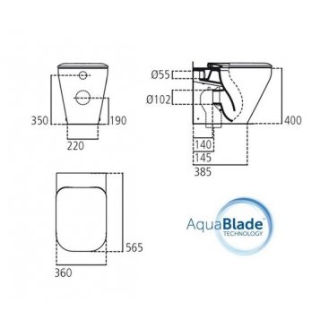 Унитаз приставной Ideal Standard Tonic II AquaBlade K317301